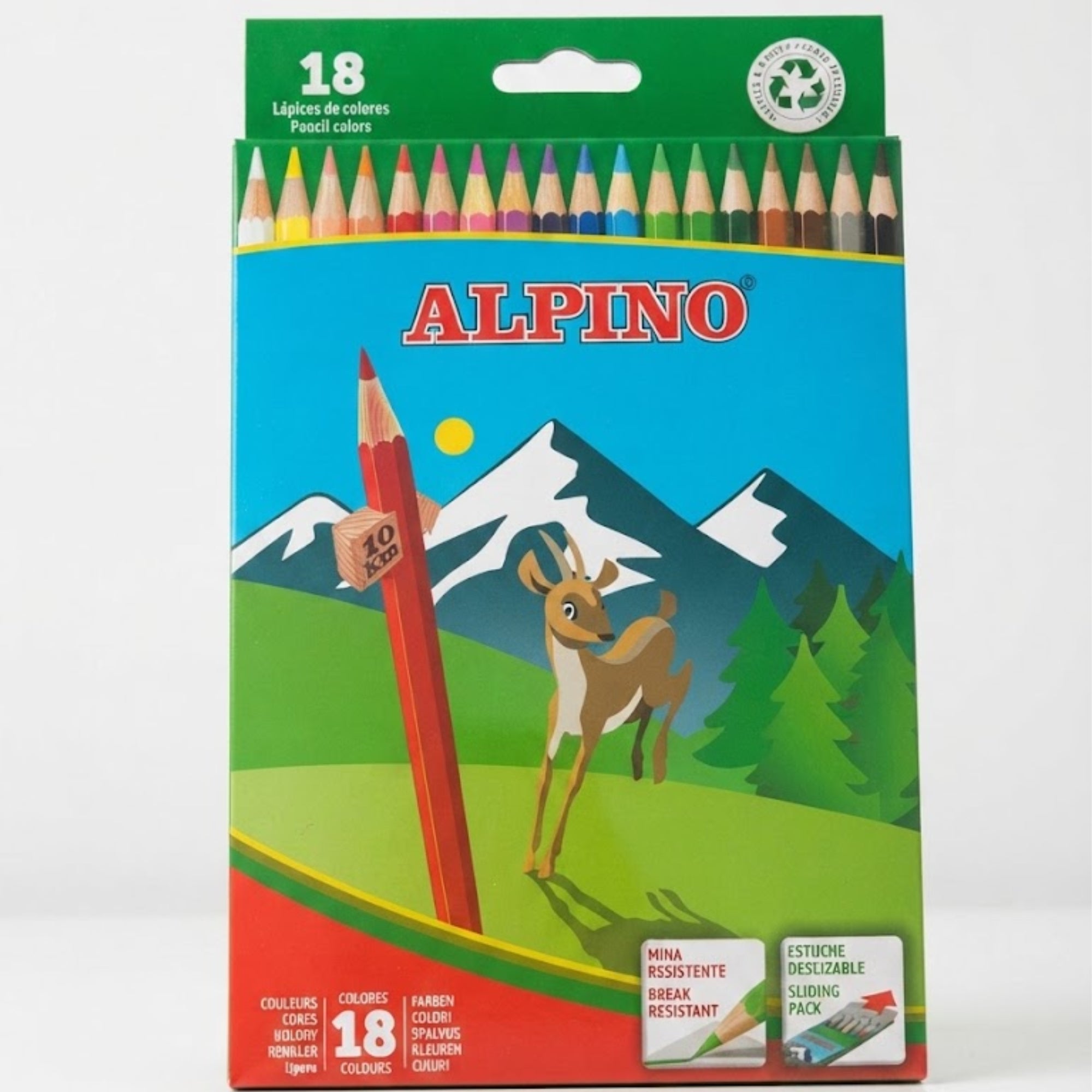 Alpino - Pack de 18 lápices, colores surtidos
