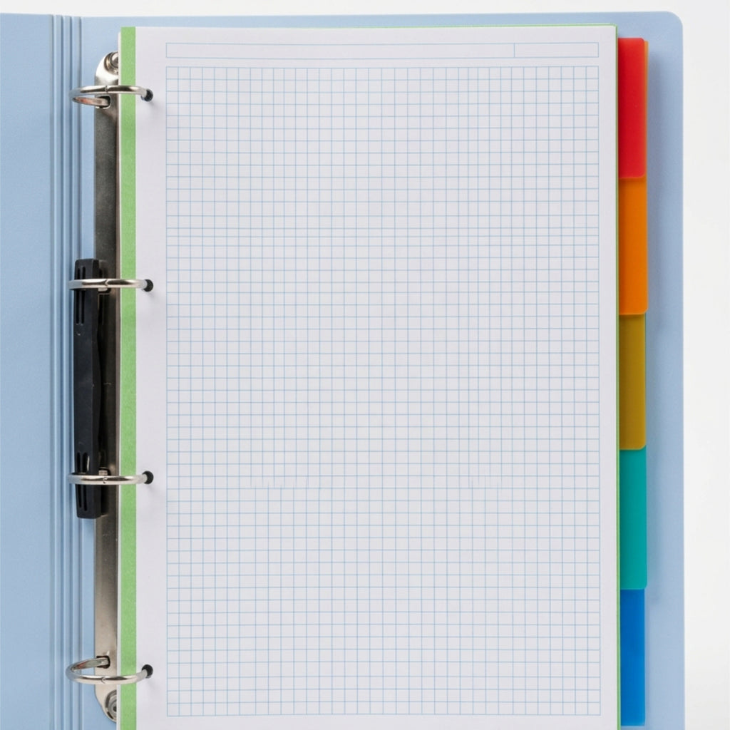 Carpeta de anillas A4 con 100 hojas y separadores de colores Campus