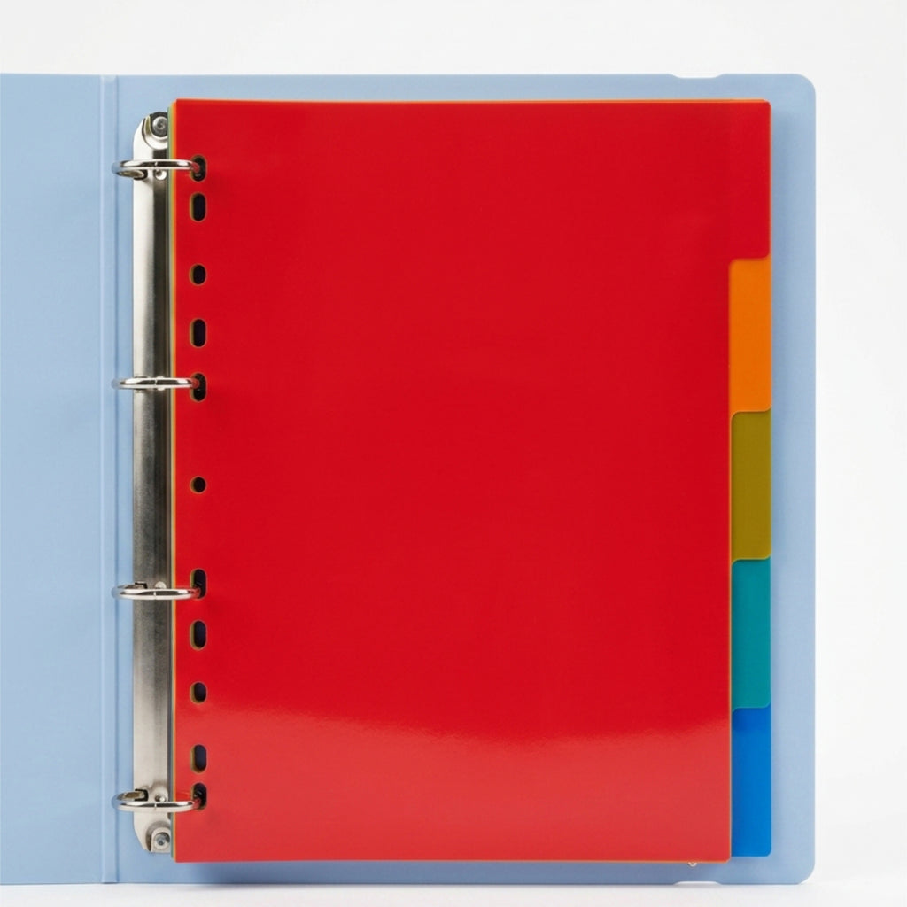 Carpeta de anillas A4 con 100 hojas y separadores de colores Campus