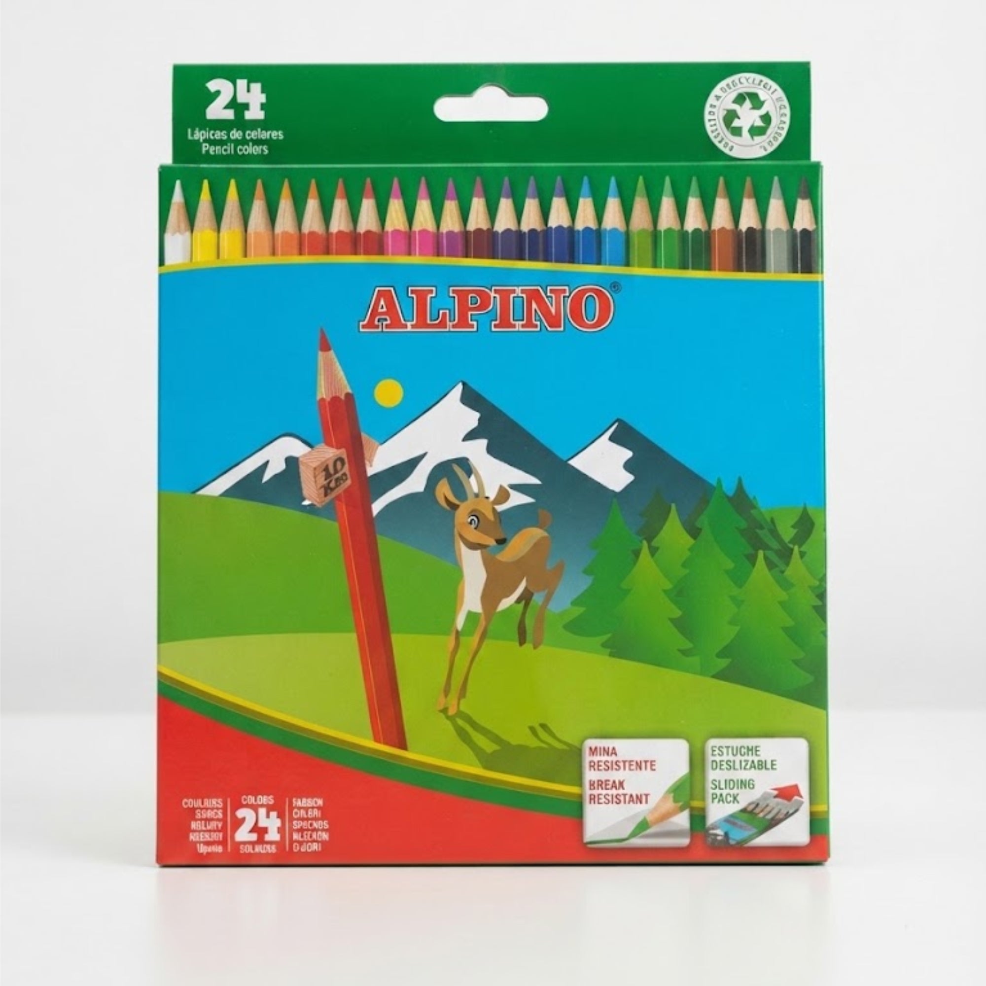 Alpino - Pack de 24 lápices, colores surtidos