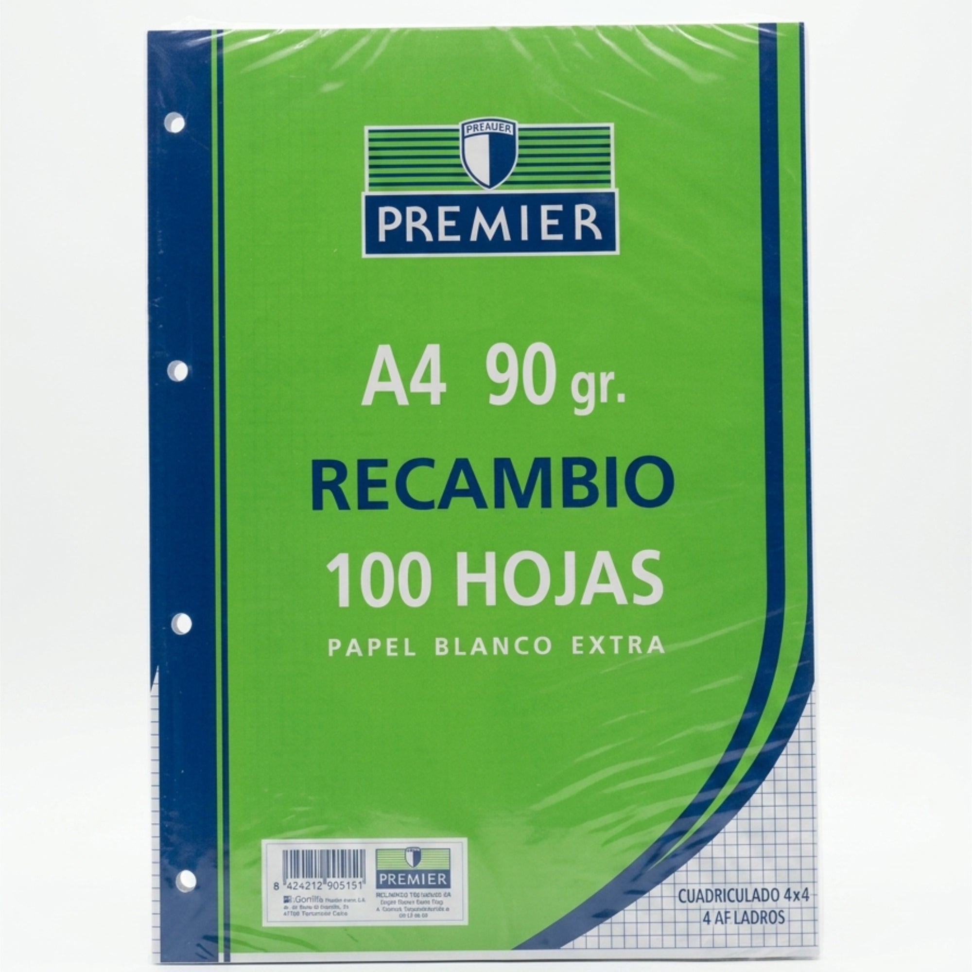 Paquete de 5 papel A4 cuadriculado
